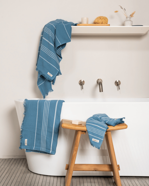 Alternative view of Classic XL Bath Bundle - Slate Blue