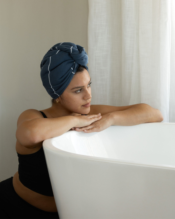 Alternative view of Classic Hair Towel - Navy
