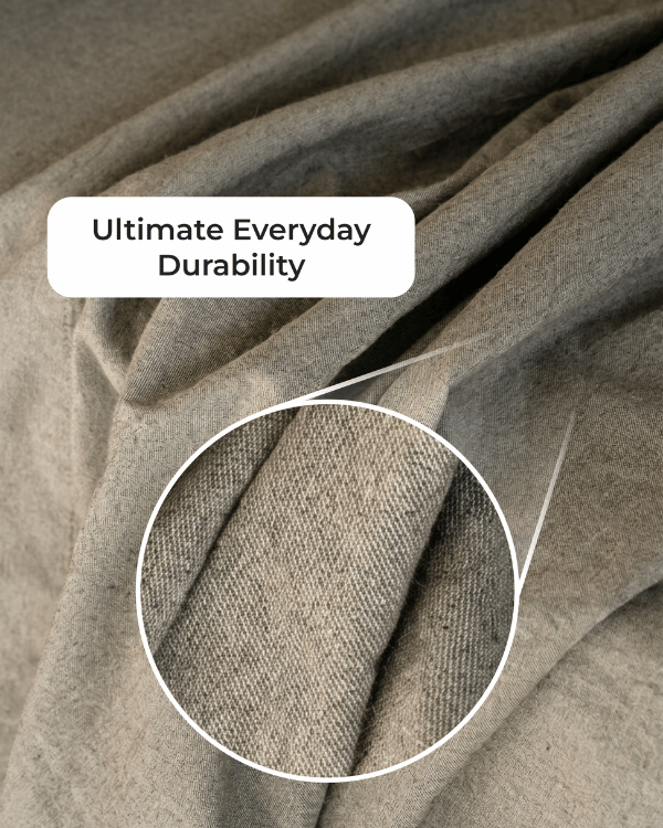 Classic Micro Twill Stripe Melange Pillowcase Set Steel Grey - Image 4