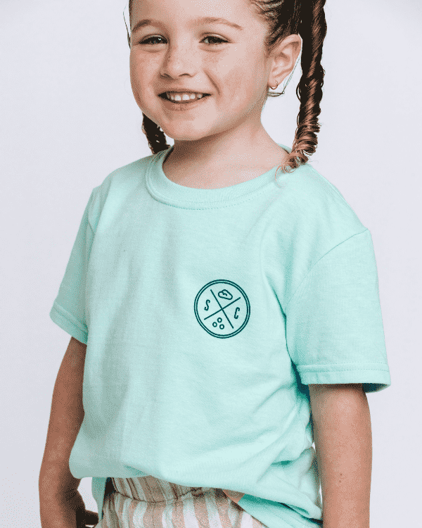 SC Whale Tail Kids Tee - Soft Mint - Image 3