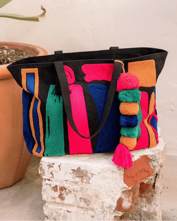 Alternative view of Hermosa Chenille Tote - Black