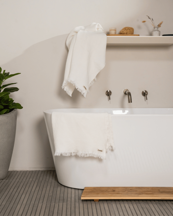 Micro Waffle XL Bath Bundle - 2 Pack -White - Image 11