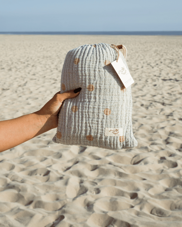 Alternative view of Choo-Choo Train Gauze Receiving Blanket Single with Pouch