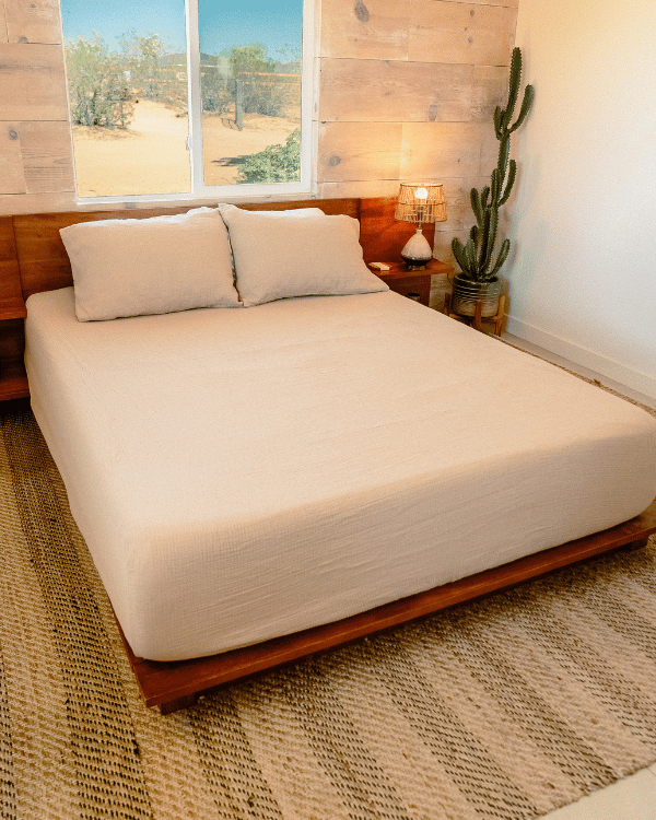 Alternative view of Sonoran Fitted Sheet - Taupe