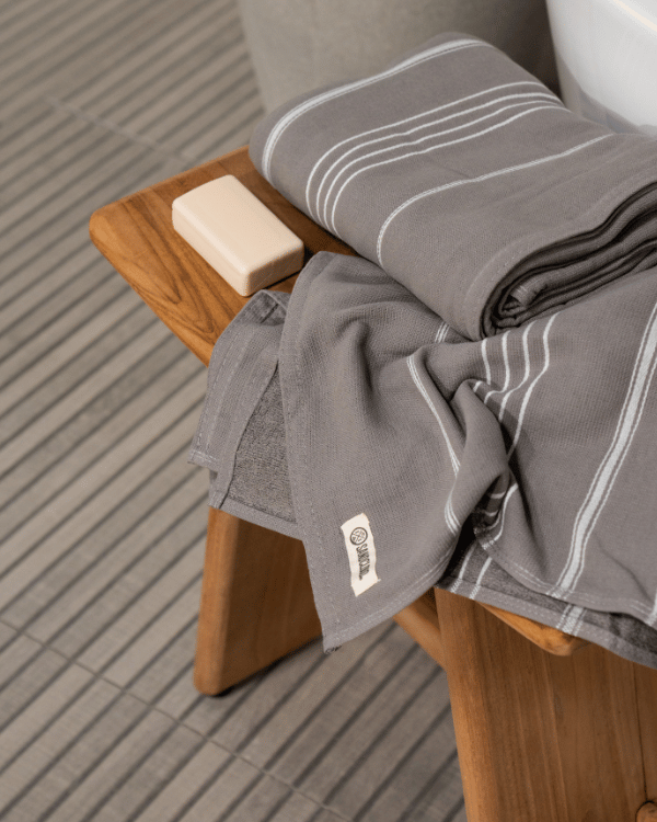 Classic Fringeless XL Bath Bundle - Grey - 2 Pack - Image 8