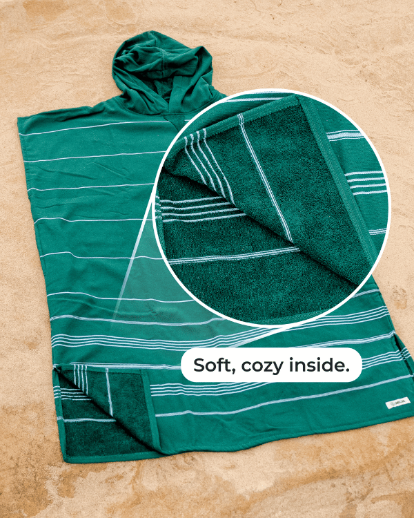 Terra Hooded Poncho Navy - Image 4