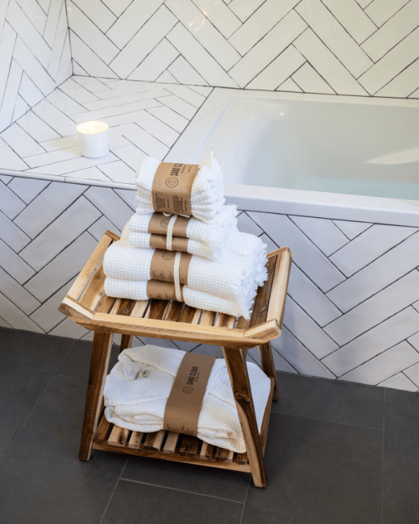 Micro Waffle XL Bath Bundle - White - Image 9
