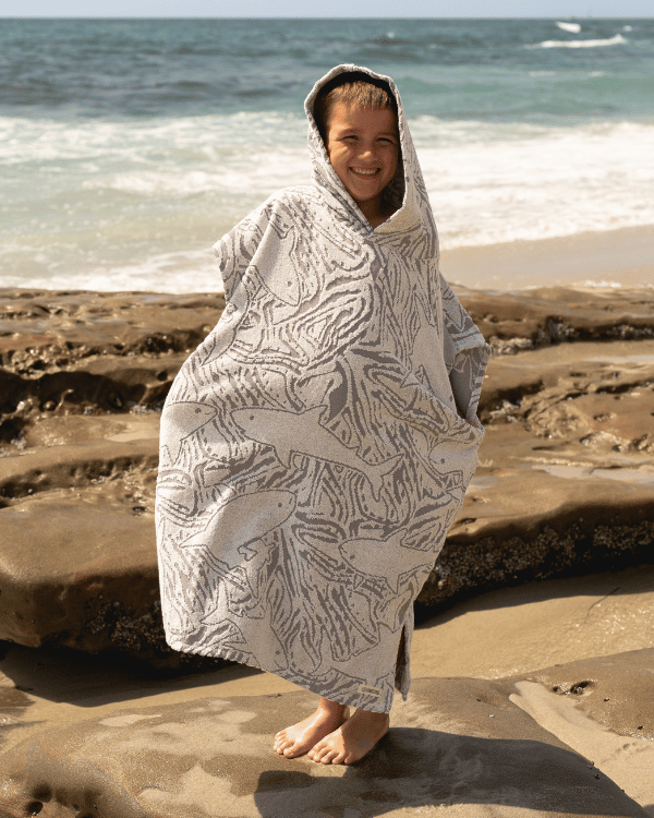 Sharks Hooded Poncho Youth