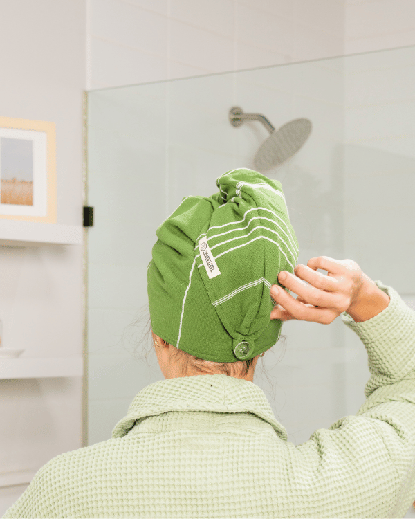 Classic Hair Towel - Green - Image 4
