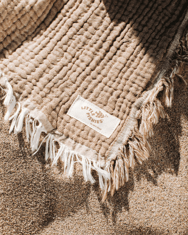 Little Fishies Gauze Receiving Blanket Set - 3 Pack - Natural / Beige / Warm Taupe - Image 8