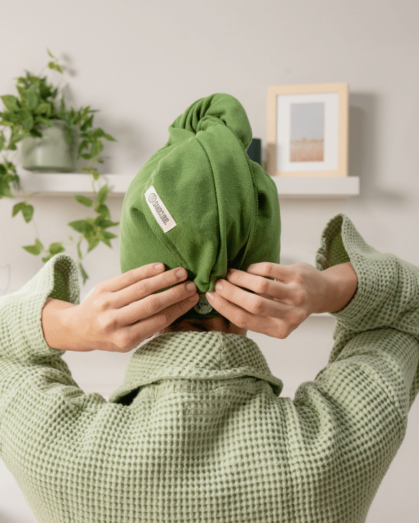 Alternative view of Terra Hair Towel - Green