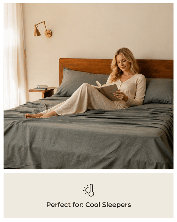 Classic Micro Twill Solid Melange Fitted Sheet Moss - Image 5