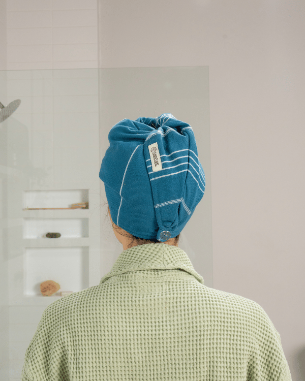 Alternative view of Classic Hair Towel - Teal Blue