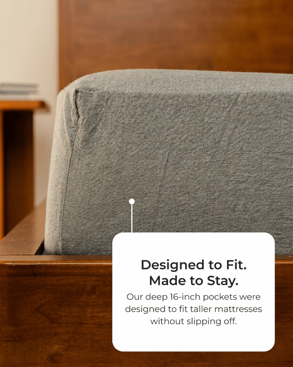 Classic Micro Twill Solid Melange Fitted Sheet Moss - Image 6