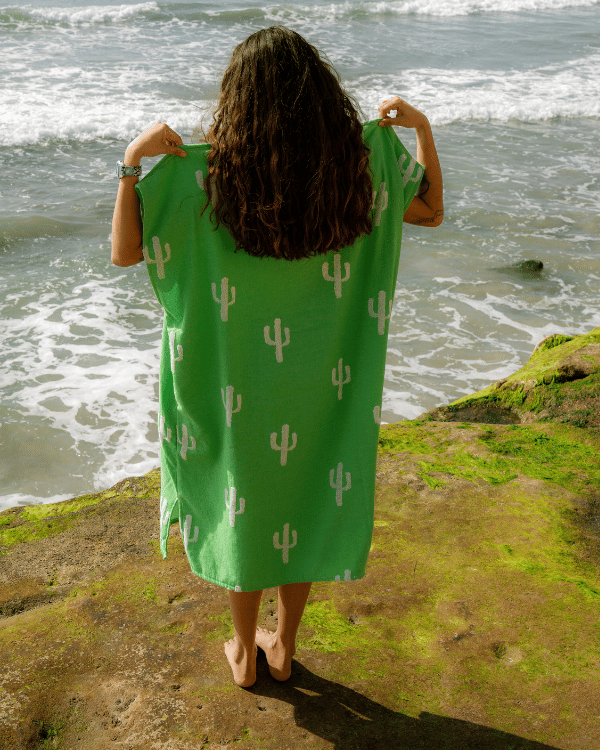 Alternative view of Cactus Hooded Poncho