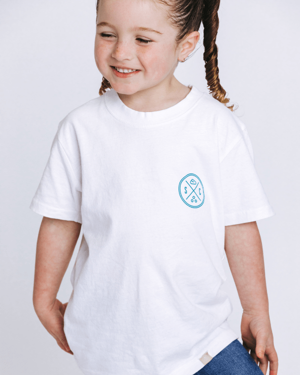 Alternative view of SC Whale Tail Kids Tee - White