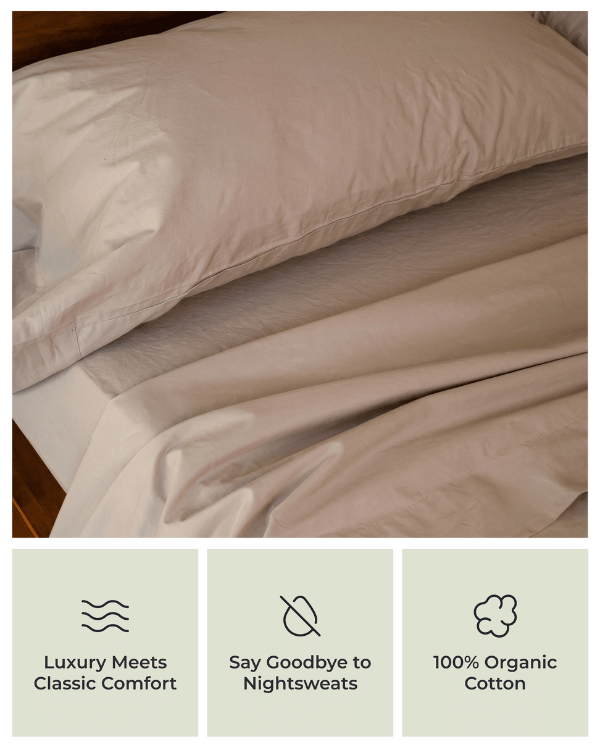 Signature Percale Solid Flat Top Sheet Beige - Image 4