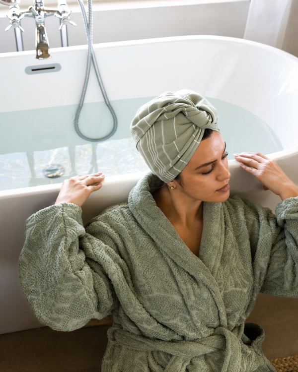 Alternative view of Aquatic Turtle Robe - Sage