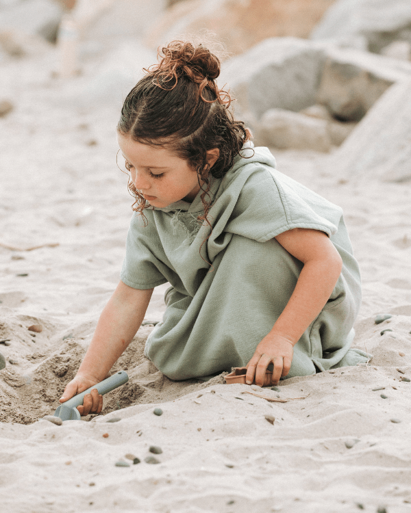 Terra Hooded Poncho Youth - Sage - Image 6