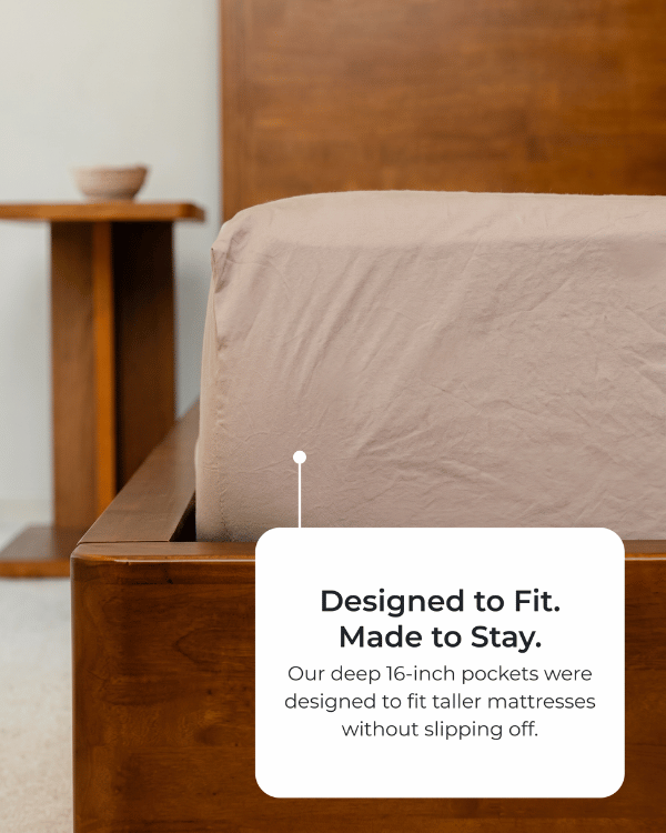 Signature Percale Solid Fitted Sheet Beige - Image 6