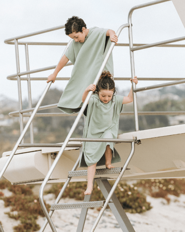 Terra Hooded Poncho Youth - Sage - Image 7