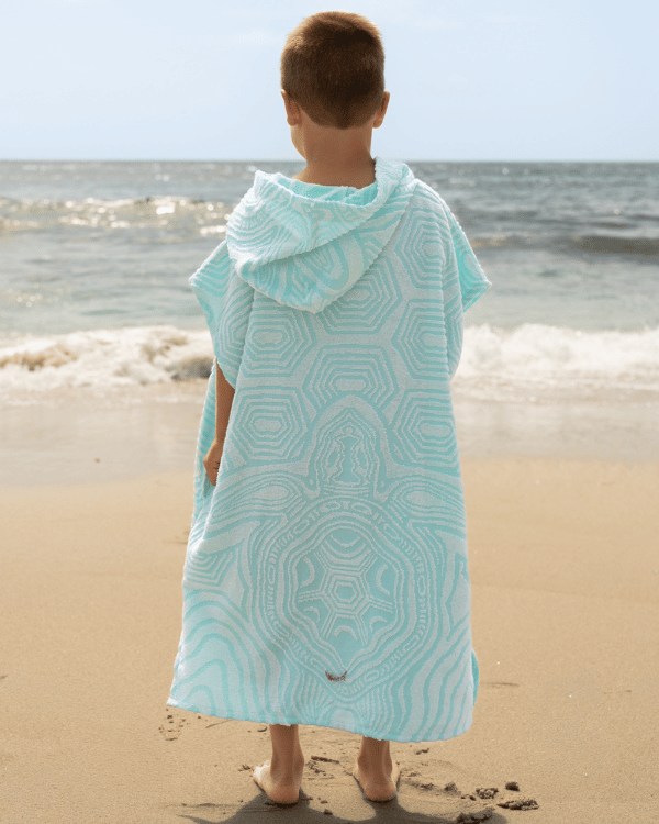 Geo Turtle Hooded Poncho Youth