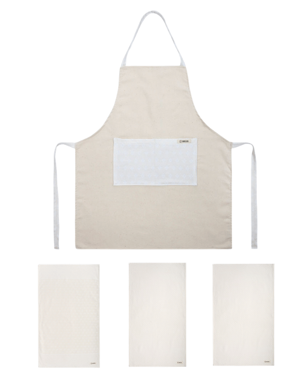 Cyperus Natural Bundle - 1 Towels Set, 1 Apron