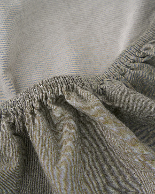 Classic Micro Twill Solid Melange Fitted Sheet Moss - Image 7