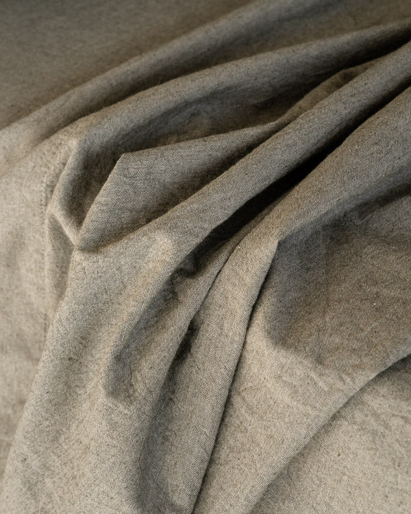 Alternative view of Classic Micro Twill Solid Melange Fitted Sheet Moss