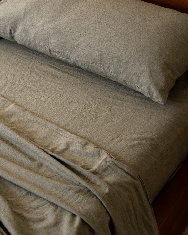 Classic Micro Twill Solid Melange Pillowcase Set Moss - Image 6