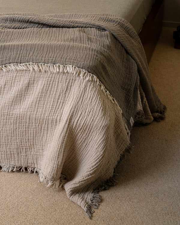 Alternative view of Senna Melange PARTY BLANKET Beige- Queen