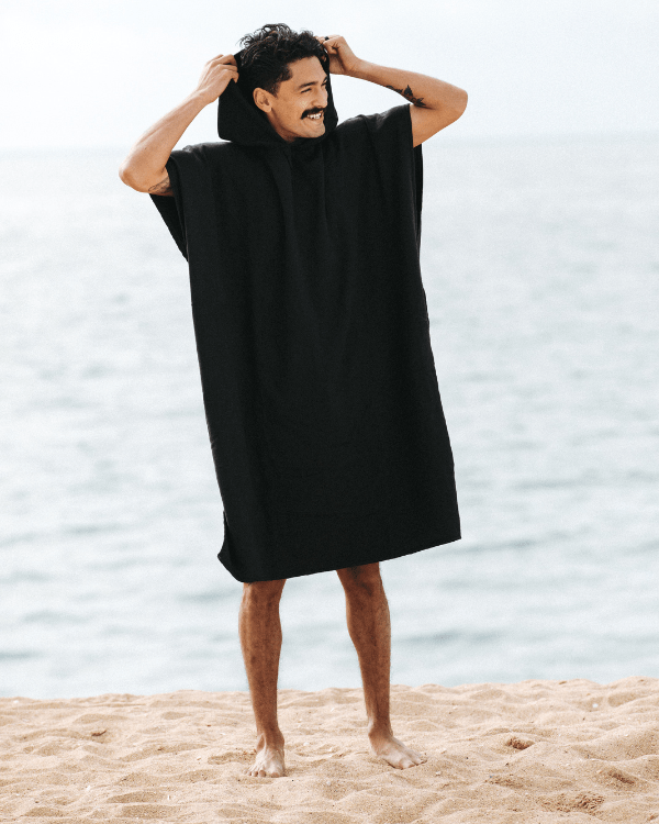 Alternative view of Terra Hooded Poncho Black
