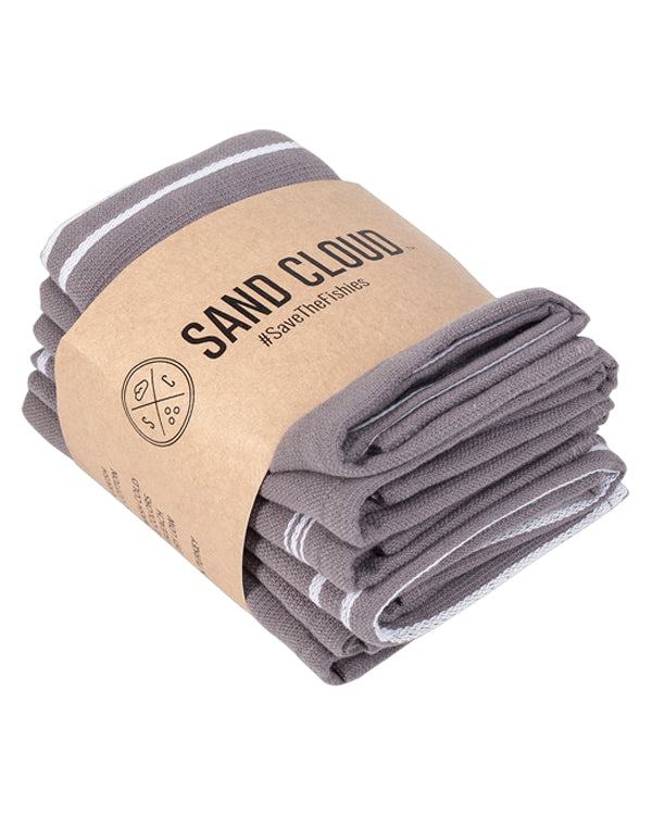 Classic Bath Washcloth Bundle 6 Pack - Grey