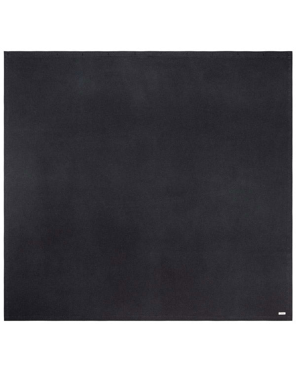 Micro Waffle Shower Curtain - Black