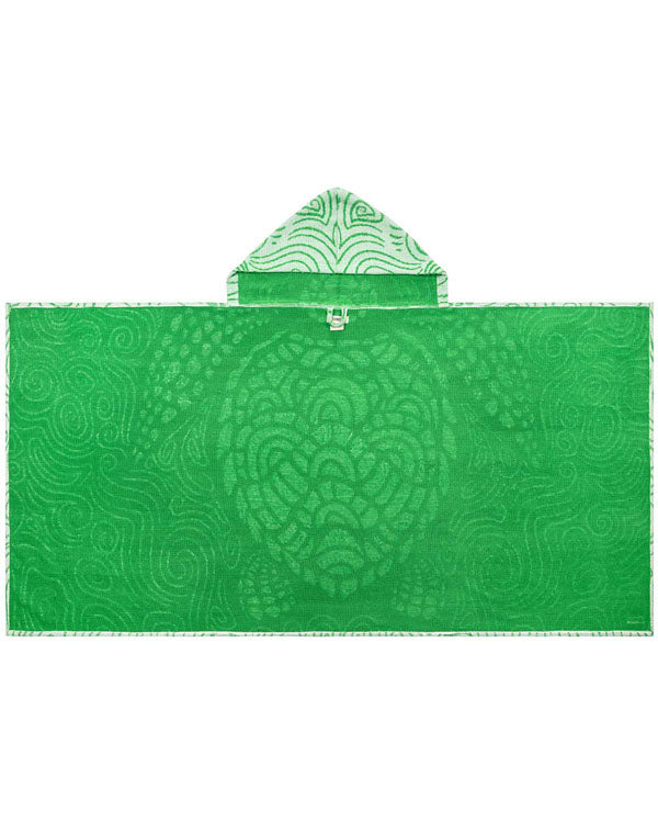 Swirl Turtle Hooded Kids Bath Towel - Image 4
