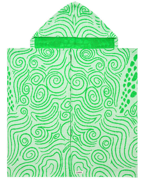 Swirl Turtle Hooded Kids Bath Towel - Image 6