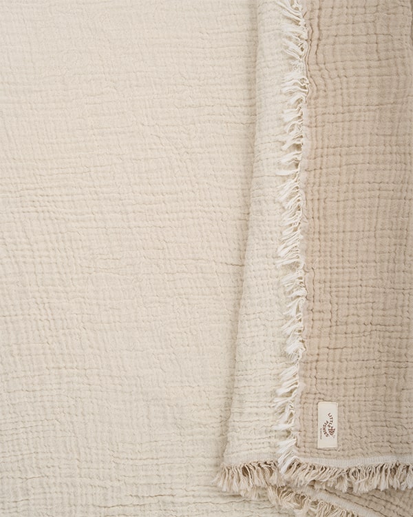 Little Fishies Gauze Receiving Blanket Set - 3 Pack - Natural / Beige / Warm Taupe - Image 12