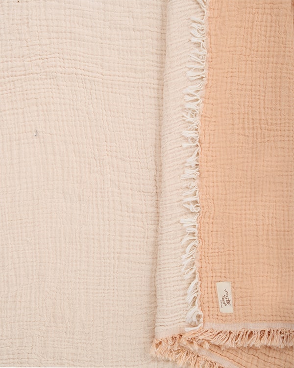 Little Fishies Gauze Receiving Blanket Set - 3 Pack - Seafoam / Peach Fuzz / Natural - Image 11