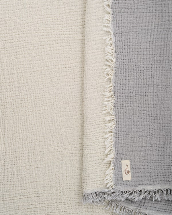 Little Fishies Gauze Receiving Blanket Set - 3 Pack - Sage / Grey / Navy - Image 9