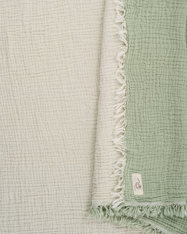 Little Fishies Gauze Receiving Blanket Set - 3 Pack - Sage / Grey / Navy - Image 8