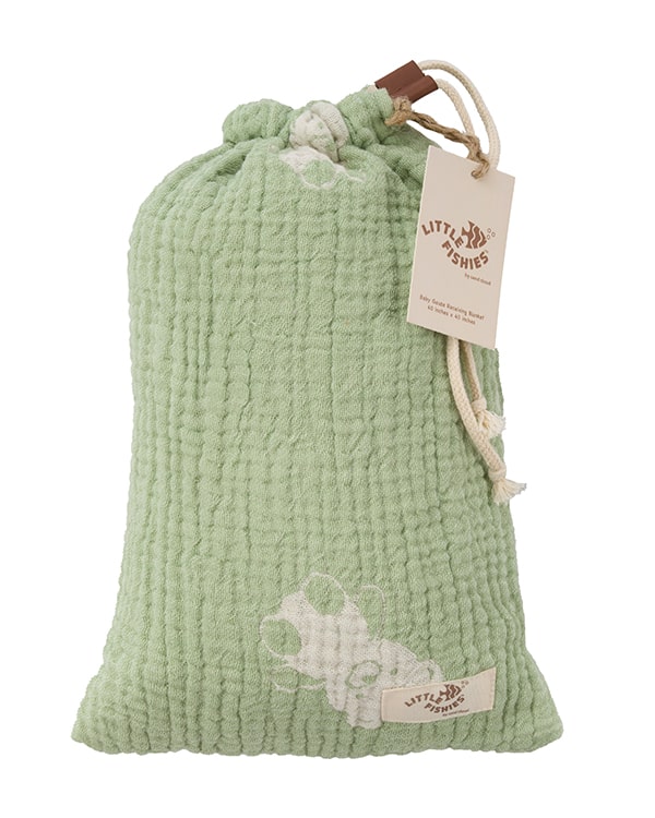 Teddy Gauze Receiving Blanket with Pouch - Image 7