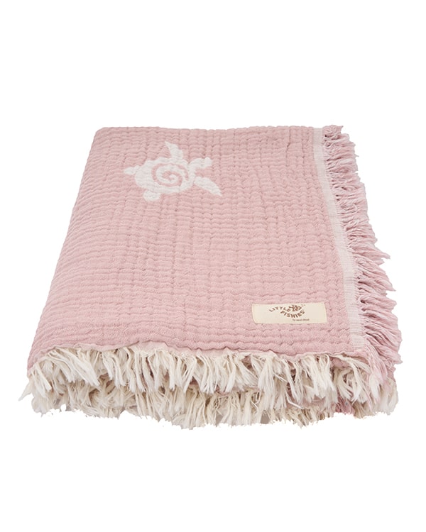 Baby Turtle Gauze Receiving Blanket Single with Pouch - Image 9