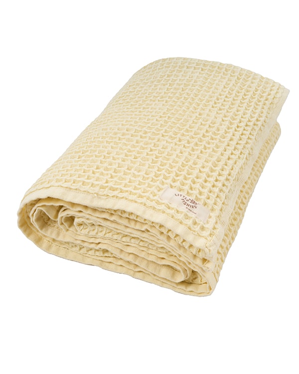 Little Fishies Waffle Blanket - Butter - Image 11