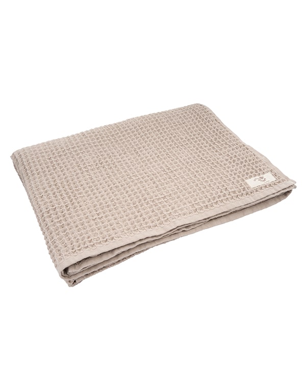 Little Fishies Waffle Blanket - Warm Taupe - Image 8