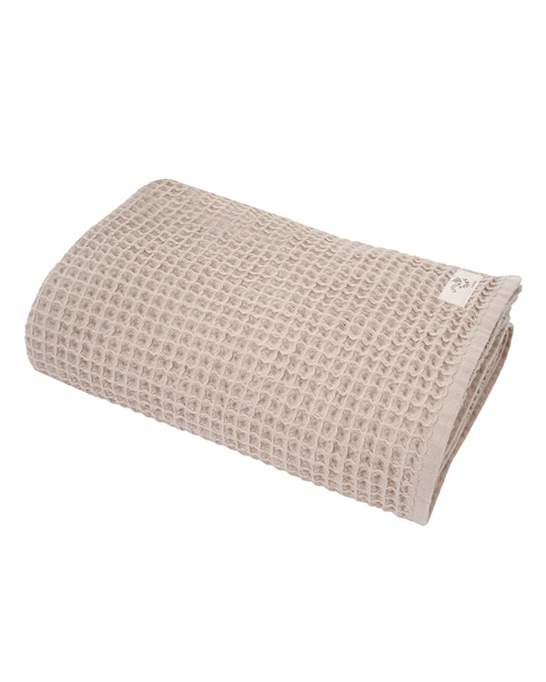 Little Fishies Waffle Blanket - Warm Taupe - Image 9
