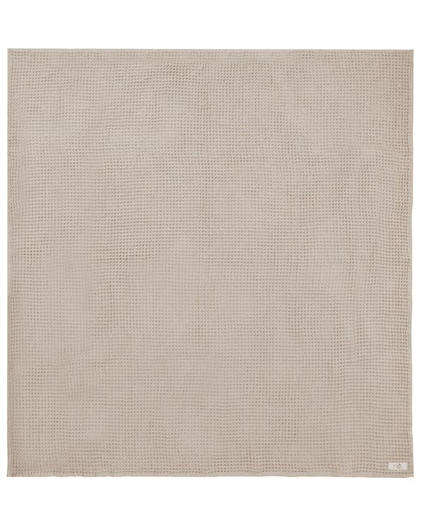 Alternative view of Little Fishies Waffle Blanket - Warm Taupe