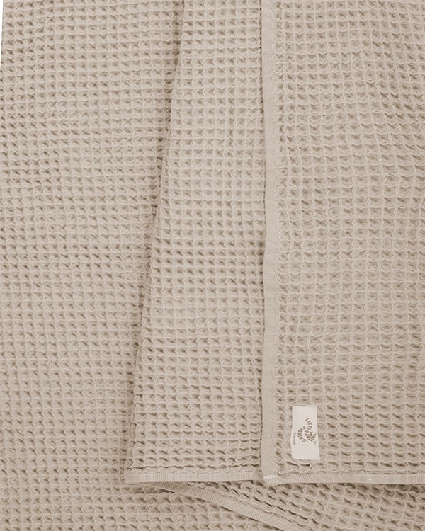 Little Fishies Waffle Blanket - Warm Taupe - Image 3