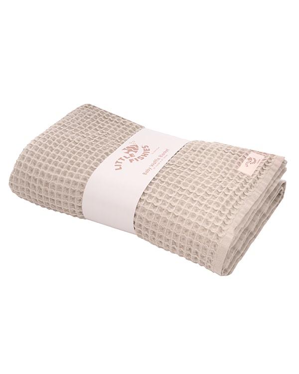 Little Fishies Waffle Blanket - Warm Taupe - Image 7
