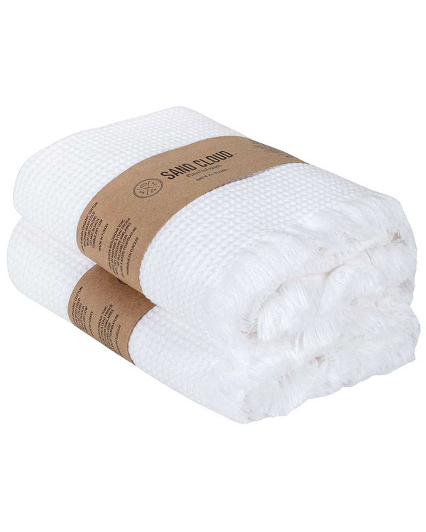 Micro Waffle XL Bath Bundle - 2 Pack -White - Image 3