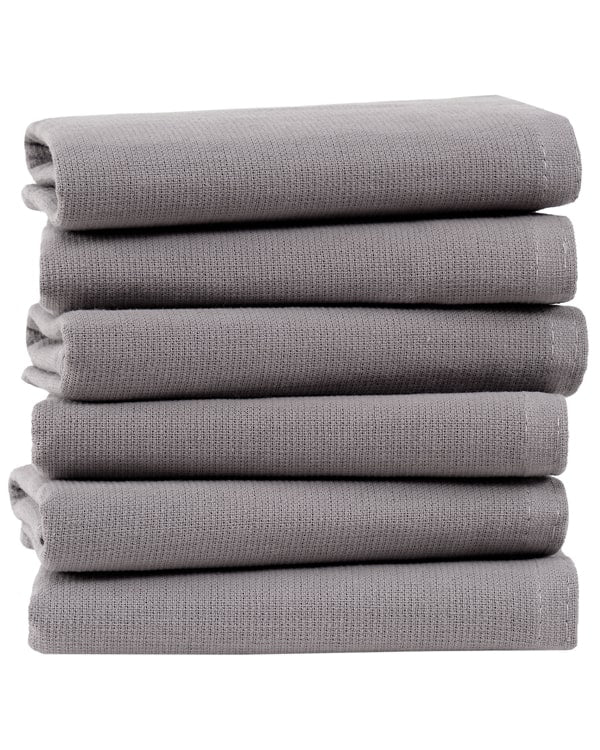 Terra Bath Washcloth Bundle - 6 Pack - Grey - Image 3